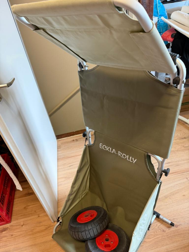 Eckla-Rolly beachtrolly Opvouwbaar met Zonnescherm, Ophalen, Opvouwbaar, Gebruikt