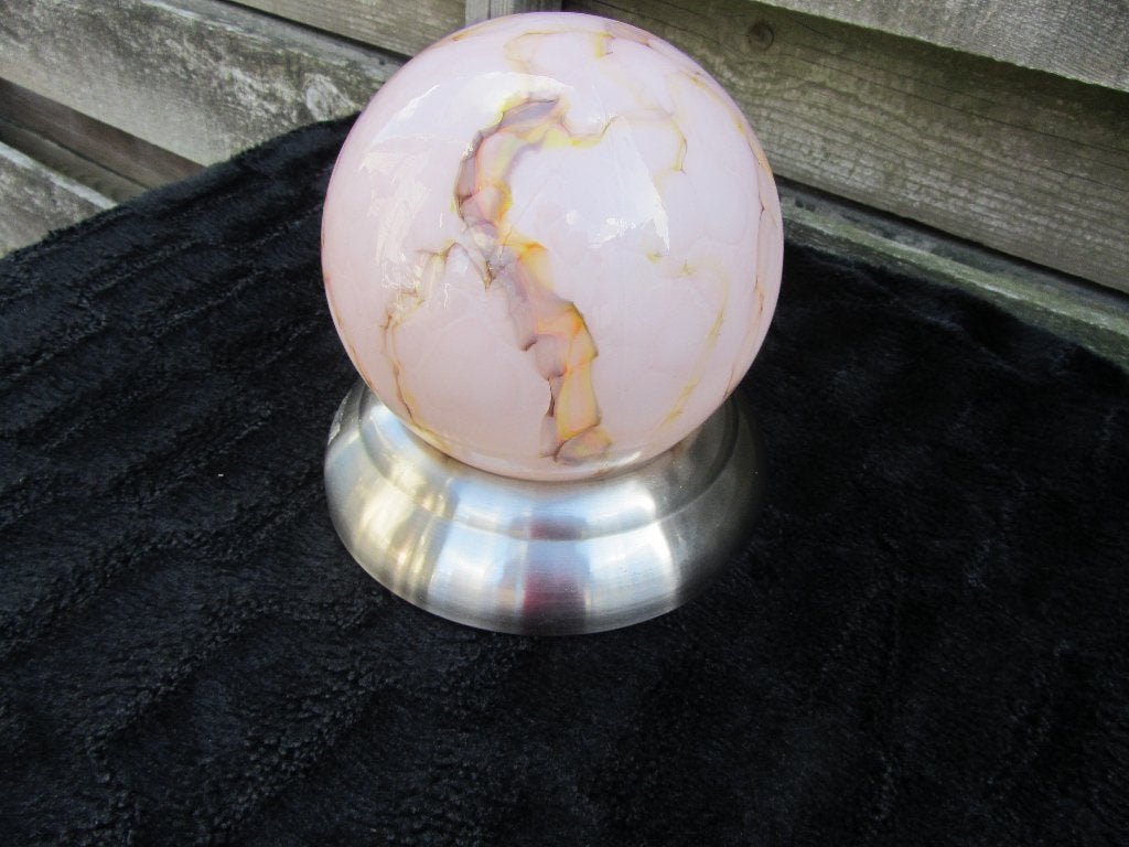 ZEER MOOIE KLEINE ART DECO PLAFONNIERE, Ophalen, Roze, Gebruikt, Art deco