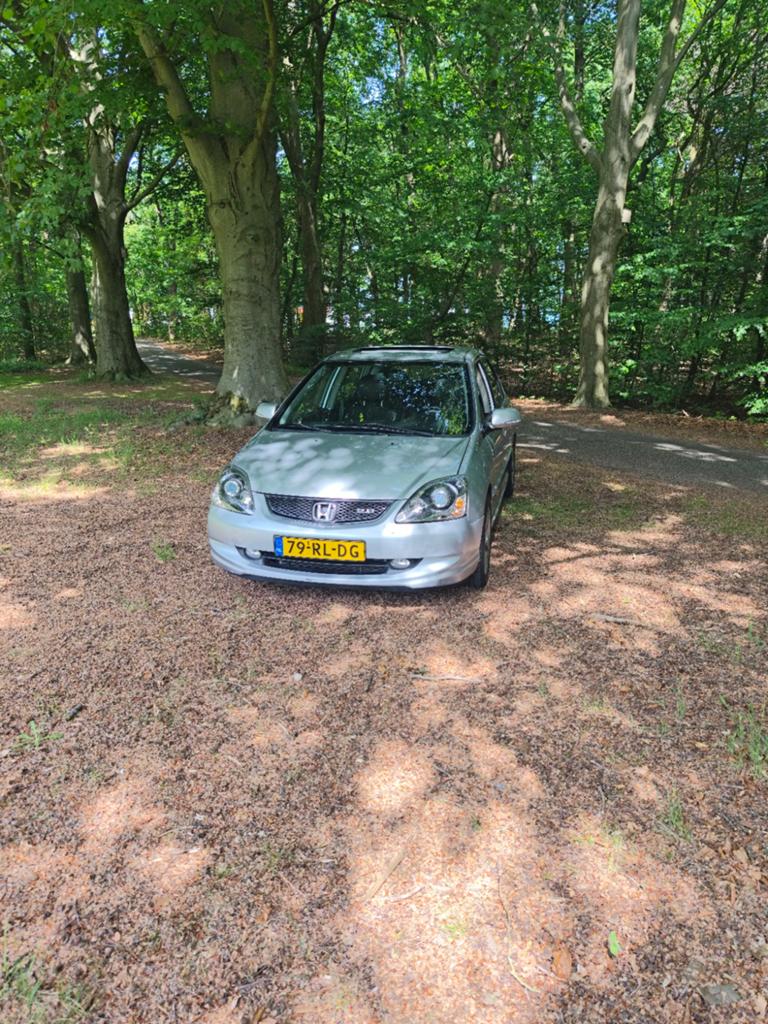 Honda Civic 2.0 I Sport 5DR 2005 Grijs, 4 cilinders, 160 pk, Leder en Stof, Origineel Nederlands