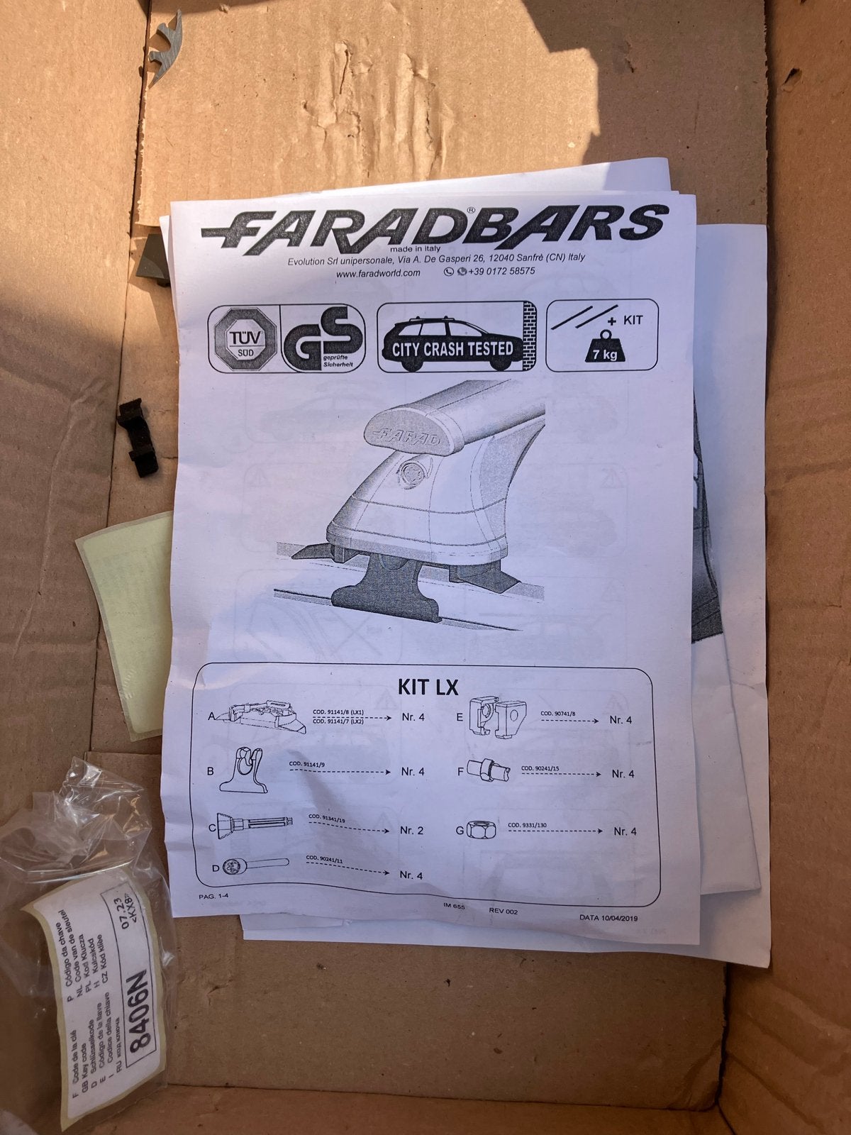 Farad dakdragers Peugeot 3008 (zonder dakrails), Ophalen, Gebruikt