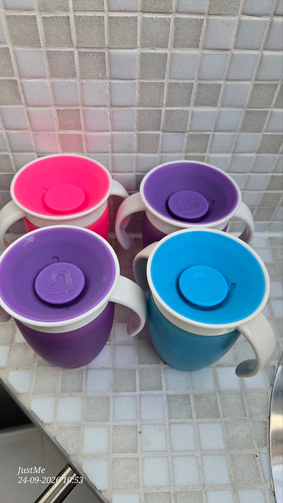 4x Munchkin babydrinkbekers, Ophalen of Verzenden, Gebruikt