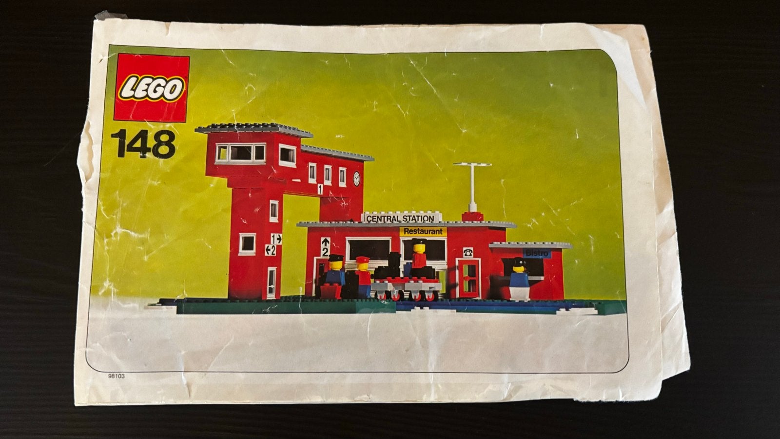 Lego 148 Centraal Station met treinspoor - Vintage, Gebruikt, Lego, Ophalen of Verzenden, Compleet