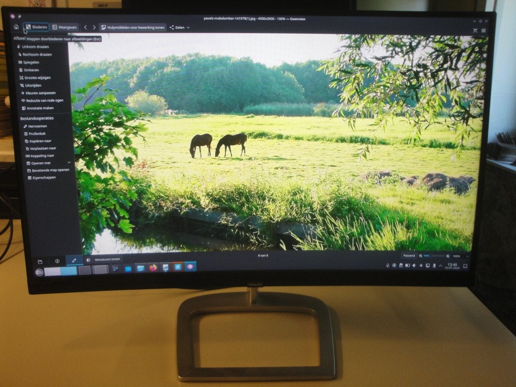 Philips 27 inch gebogen monitor type 278E9Q energiezuinig, Computers en Software, Monitoren, Full HD, Zo goed als nieuw, HDMI