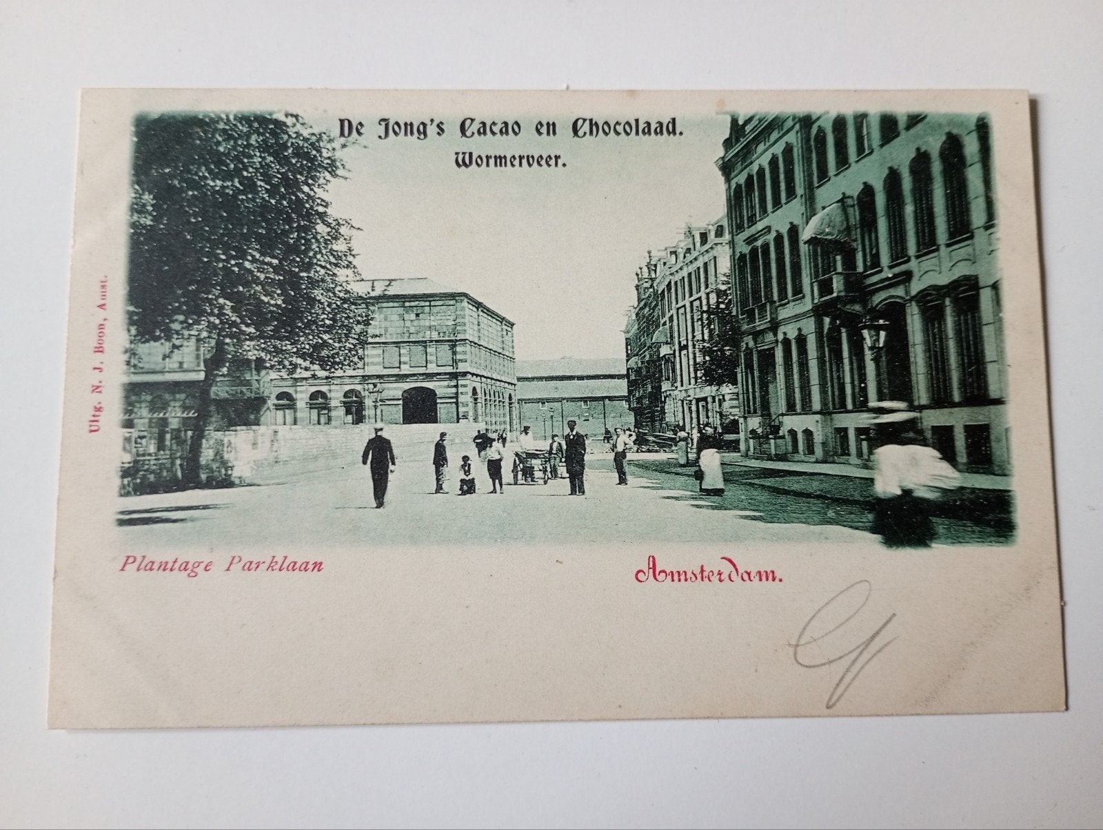 Amsterdam Oost Plantage Kerklaan Reclamekaart, Verzamelen, Ophalen of Verzenden, Voor 1920, Ongelopen, Noord-Holland