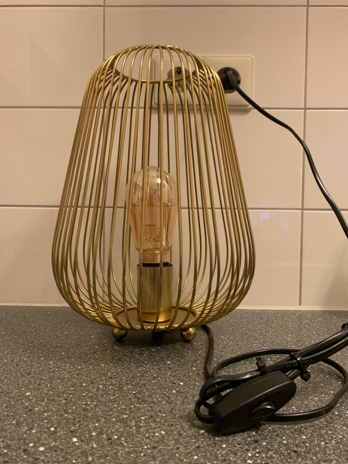 Messing tafel lamp, Ophalen of Verzenden, Zo goed als nieuw, Overige materialen, 31 cm