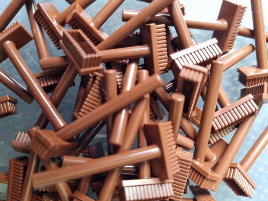 Lego bezem, Reddish brown (per 50), Kinderen en Baby's, Speelgoed | Duplo en Lego, Nieuw, Lego, Losse stenen, Ophalen of Verzenden