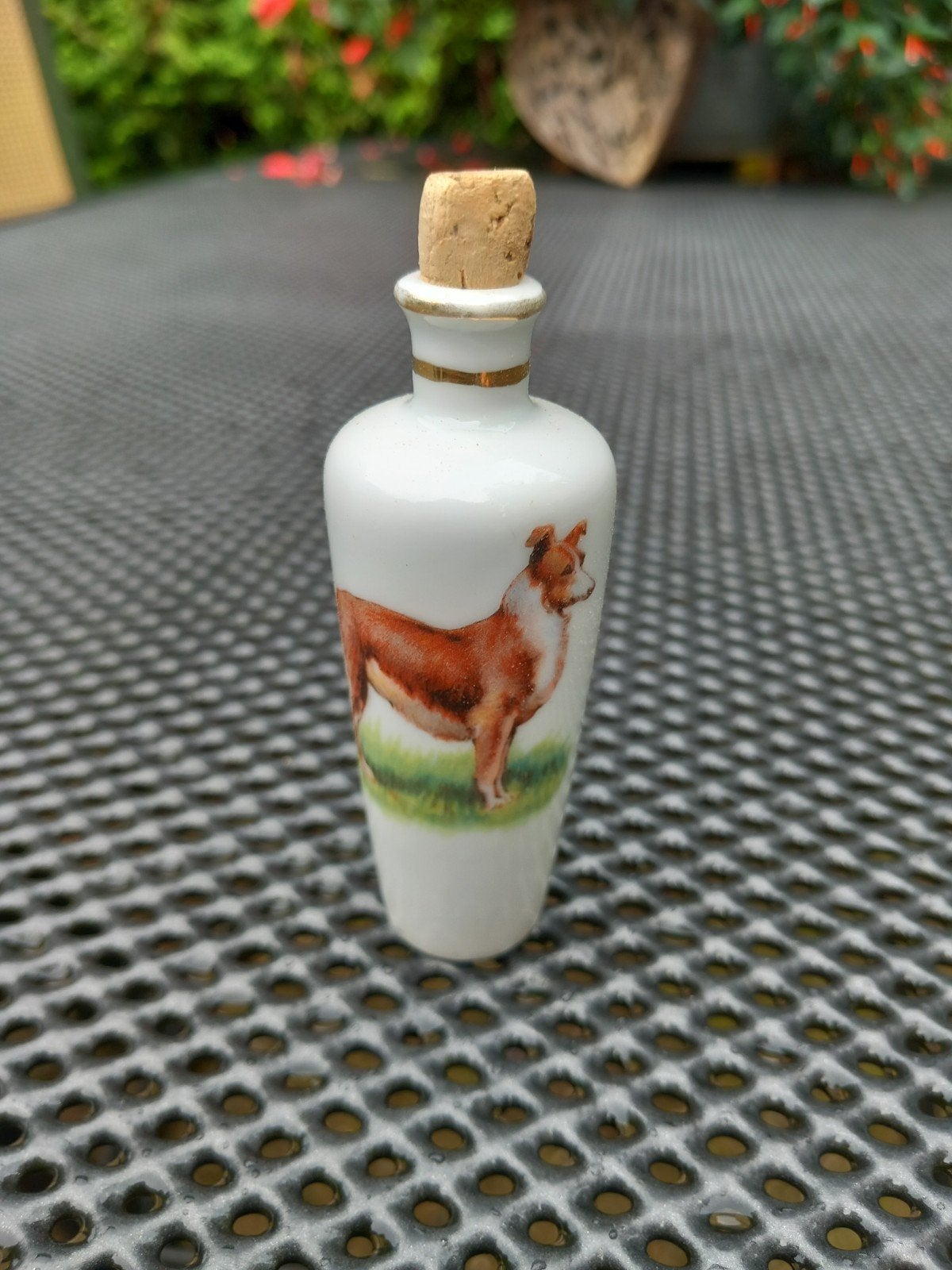 porseleinen eau de cologneflesje collie, Ophalen of Verzenden