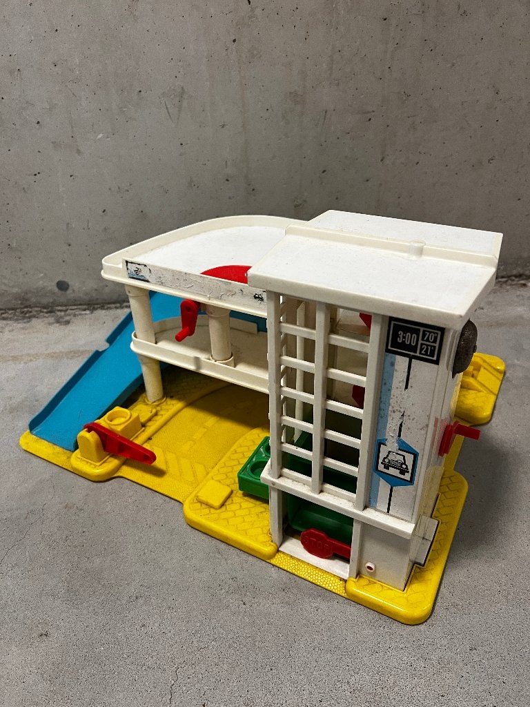 Fisher-Price Oldskool Garage Set – Vintage Opknapper, Ophalen, Gebruikt, Speelset, Met geluid