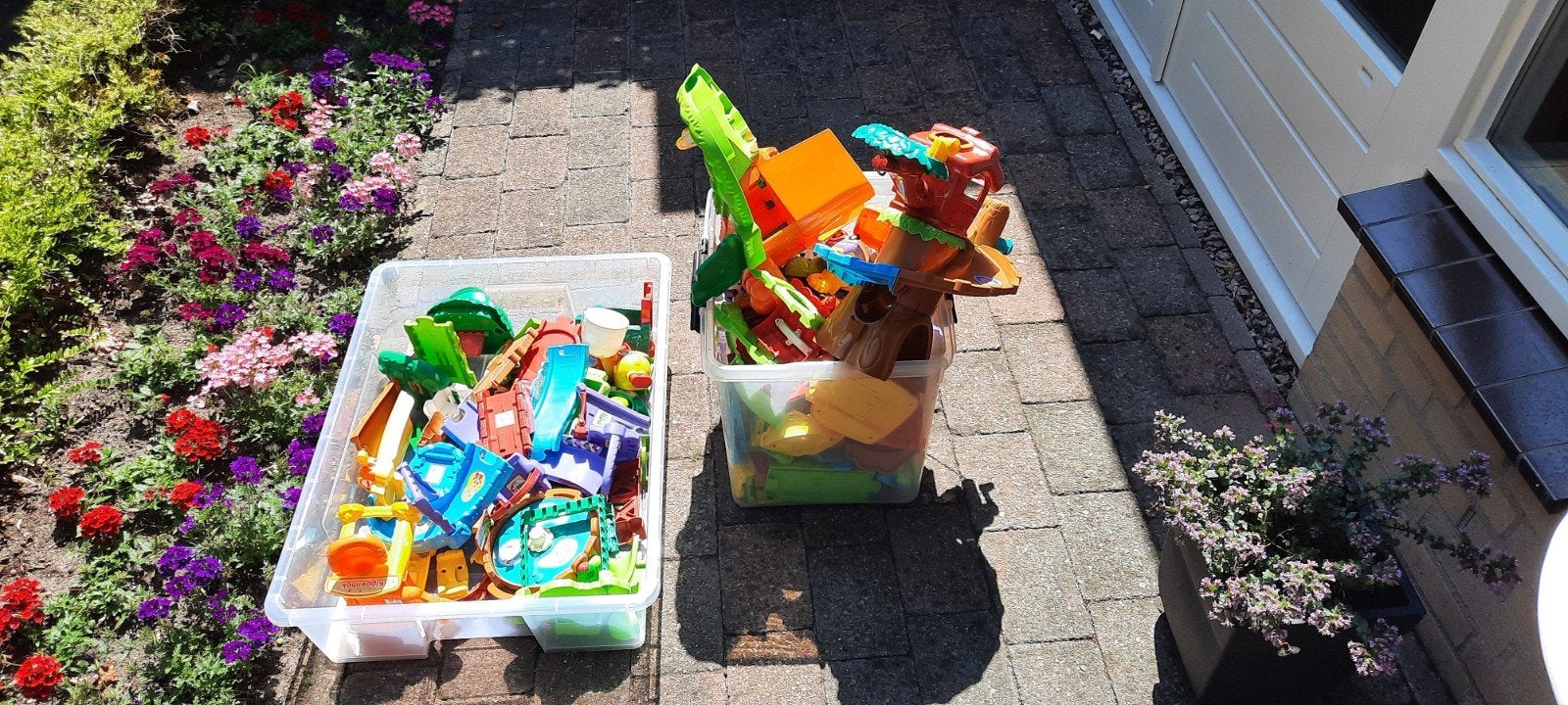 V-Tech bouw speelgoed., Kinderen en Baby's, Speelgoed | Vtech, Ophalen, 6 maanden tot 2 jaar