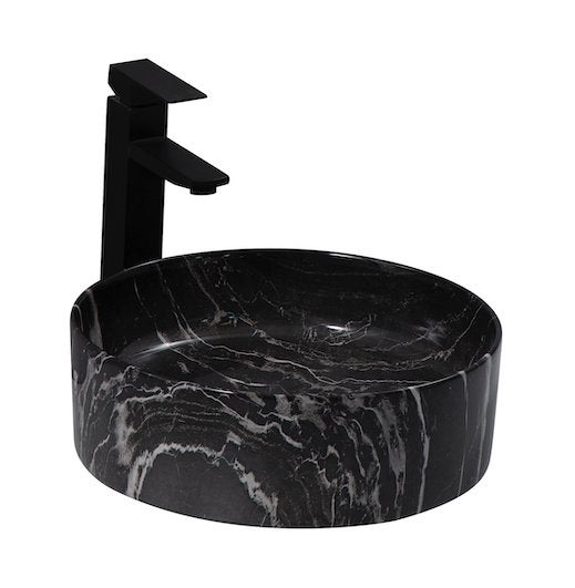 AANBIEDING waskom, zwart marmer, rond, luxe design, Venta 37, Ophalen of Verzenden, Nieuw
