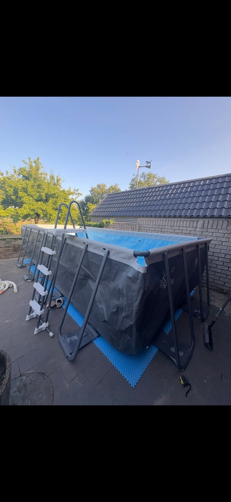 Groot intex zwembad met accesoires, Tuin en Terras, Zwembaden, 200 tot 300 cm, Zo goed als nieuw, Rechthoekig, Ophalen