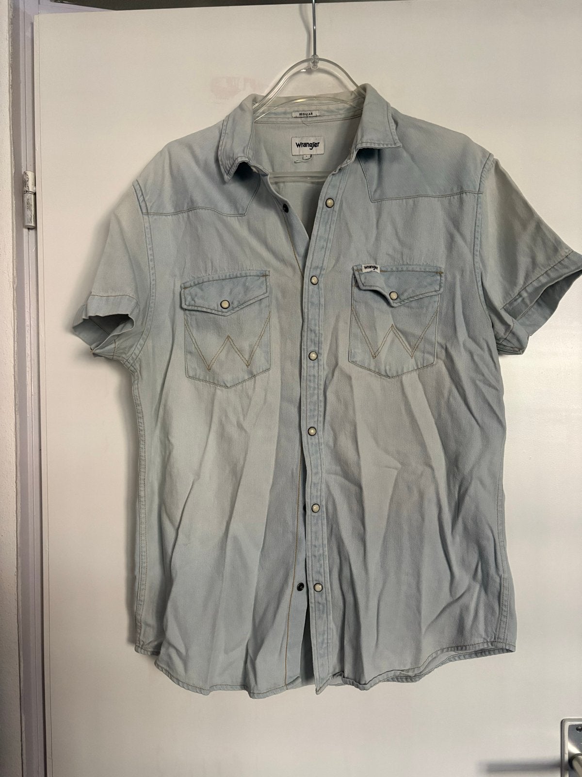 Nieuw Wrangler spijker overhemd maat L, Ophalen of Verzenden, Nieuw, Blauw, Halswijdte 41/42 (L)