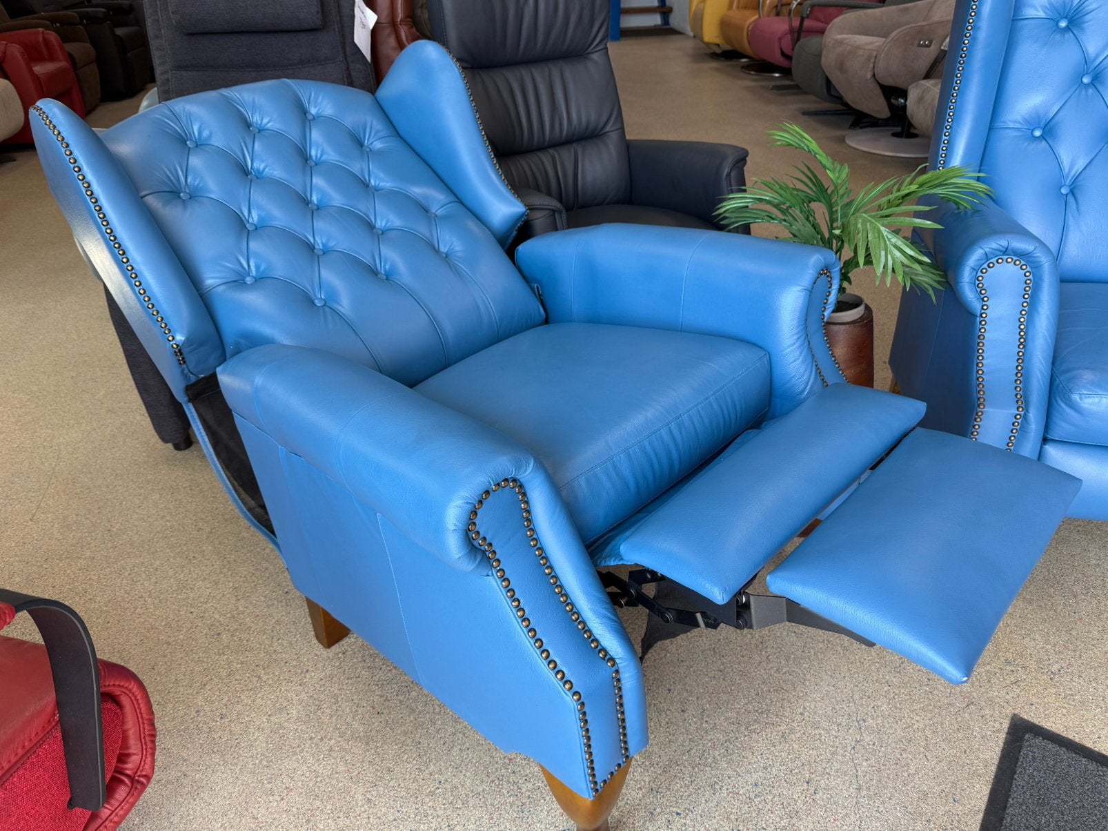 Chesterfield stoel relax fauteuil gratis bezorging, Ophalen of Verzenden, Zo goed als nieuw, Leer, Ruim 100 top merken in alle kleuren en maten