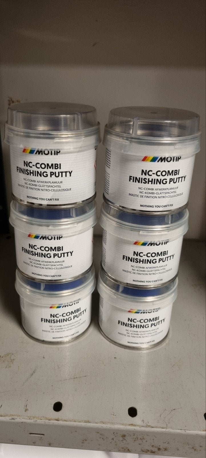 Motip NC-Combi Finishing Putty - 6 stuks over datum, Wit, Nieuw, Ophalen of Verzenden, Verf