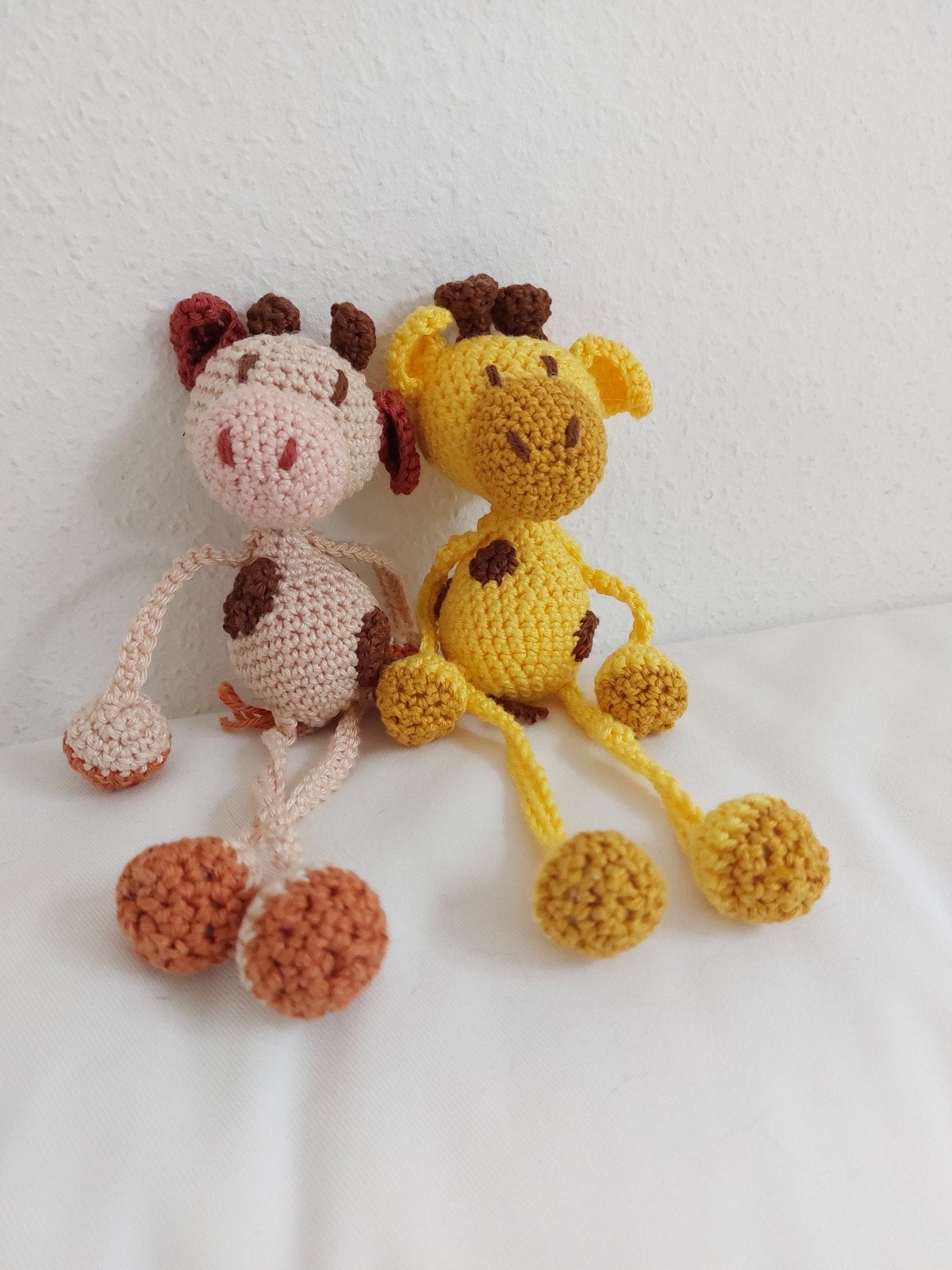 gehaakte bungel knuffel koe of giraffe, Ophalen of Verzenden, Nieuw, Overige typen