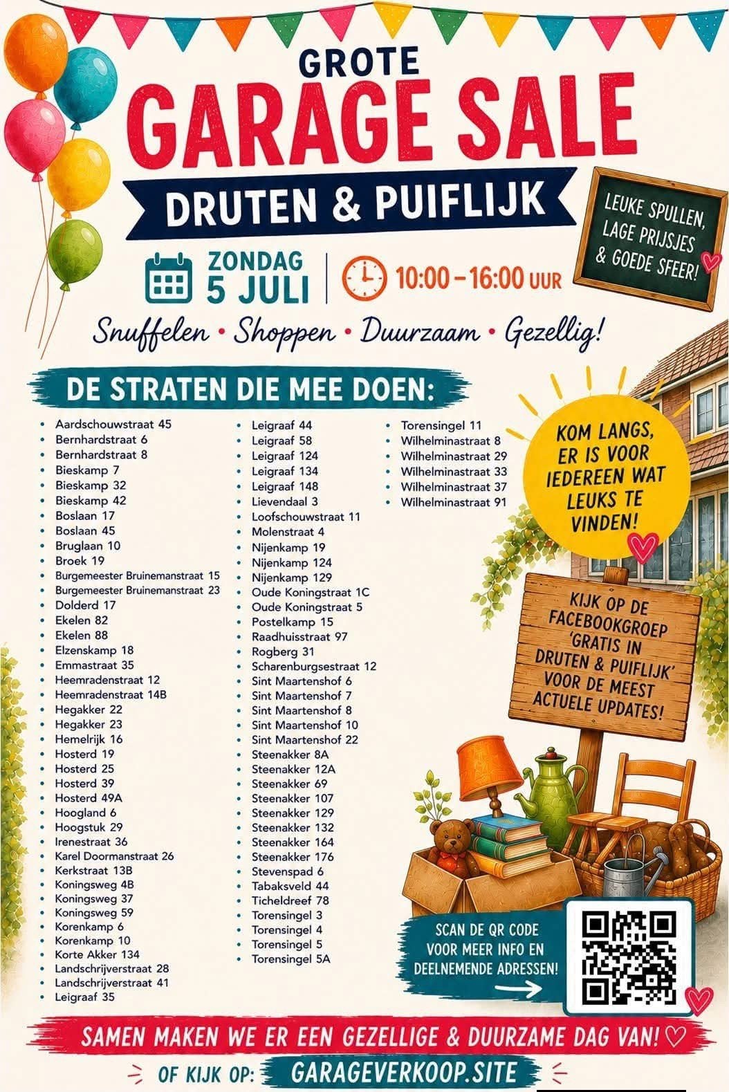 Garagesale Druten en puiflijk, Diversen, Ophalen