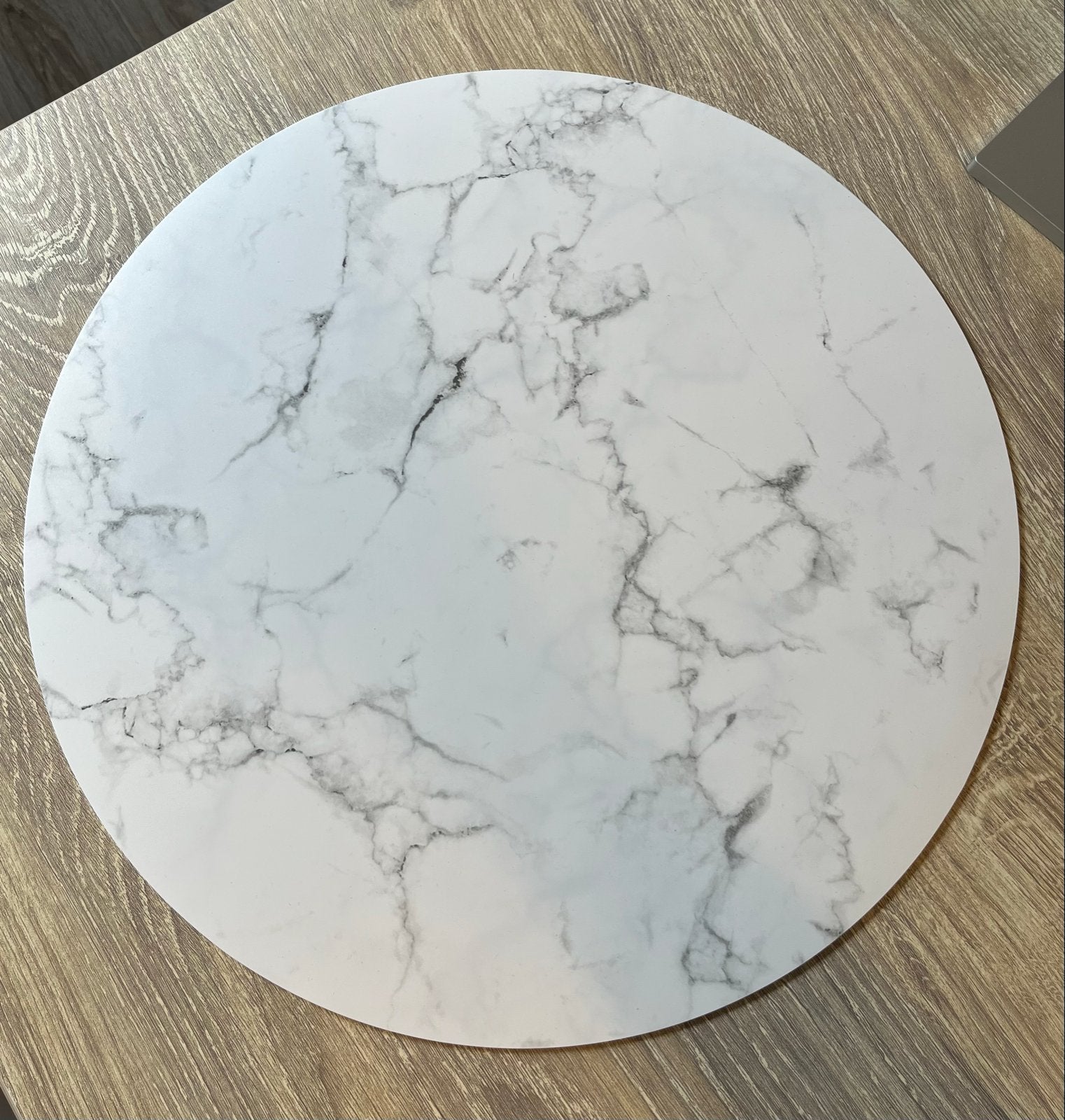 Ronde onderzetters placemats marmerlook - wit/grijs, Meerkleurig, Ophalen of Verzenden, Zo goed als nieuw, Antislip