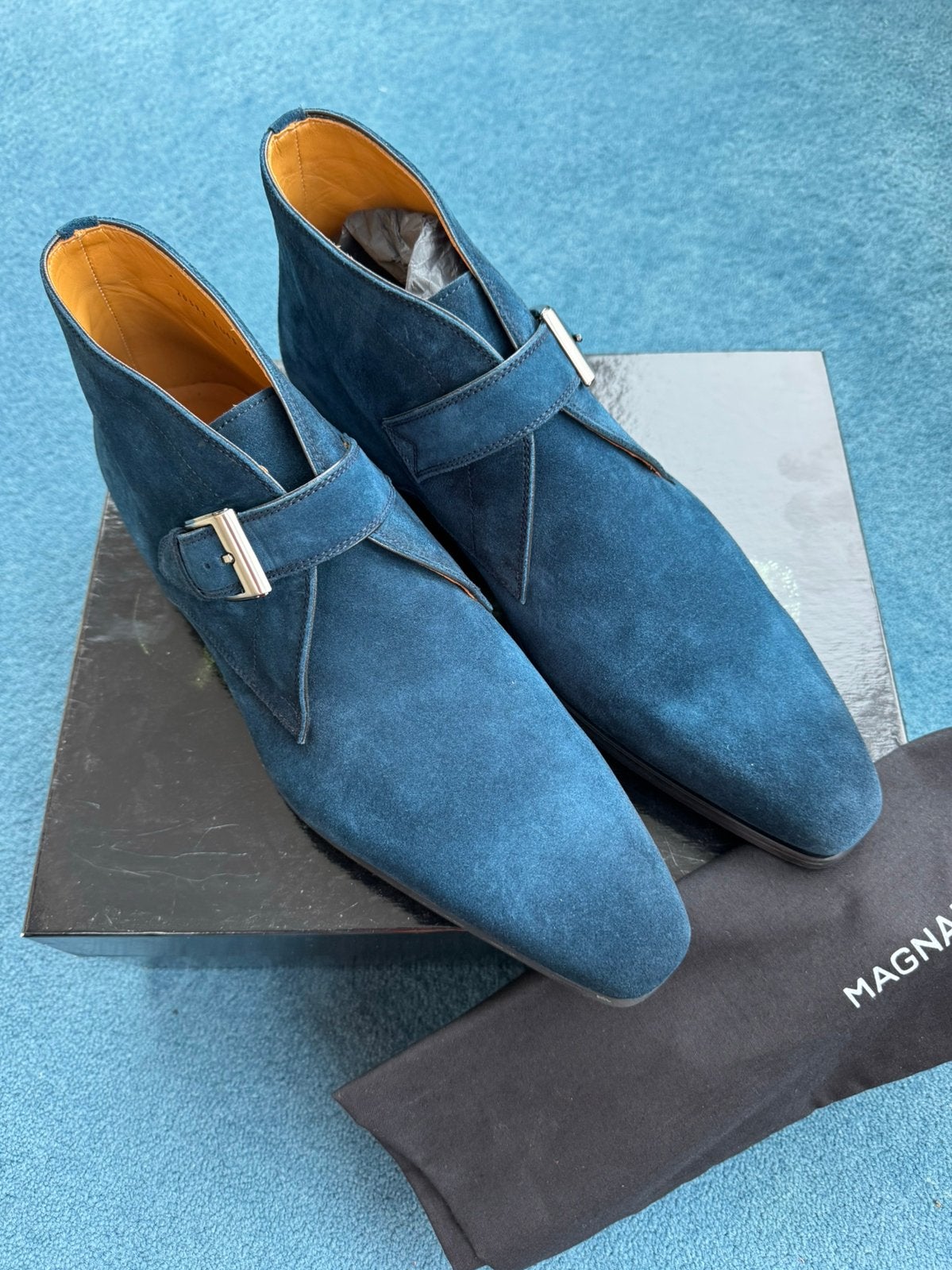 * NIEUW Magnanni Boots/ Gesp EU45 Petrol, Overige kleuren, Verzenden, Boots, Nieuw