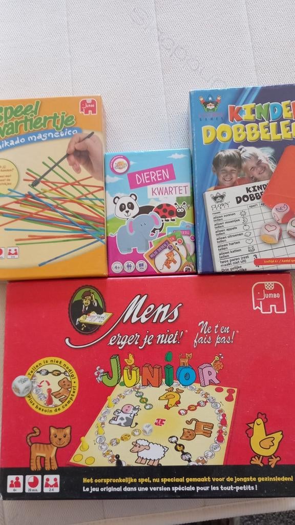 4 spelletjes voor kinderen vanaf 4/5 jaar., Ophalen of Verzenden