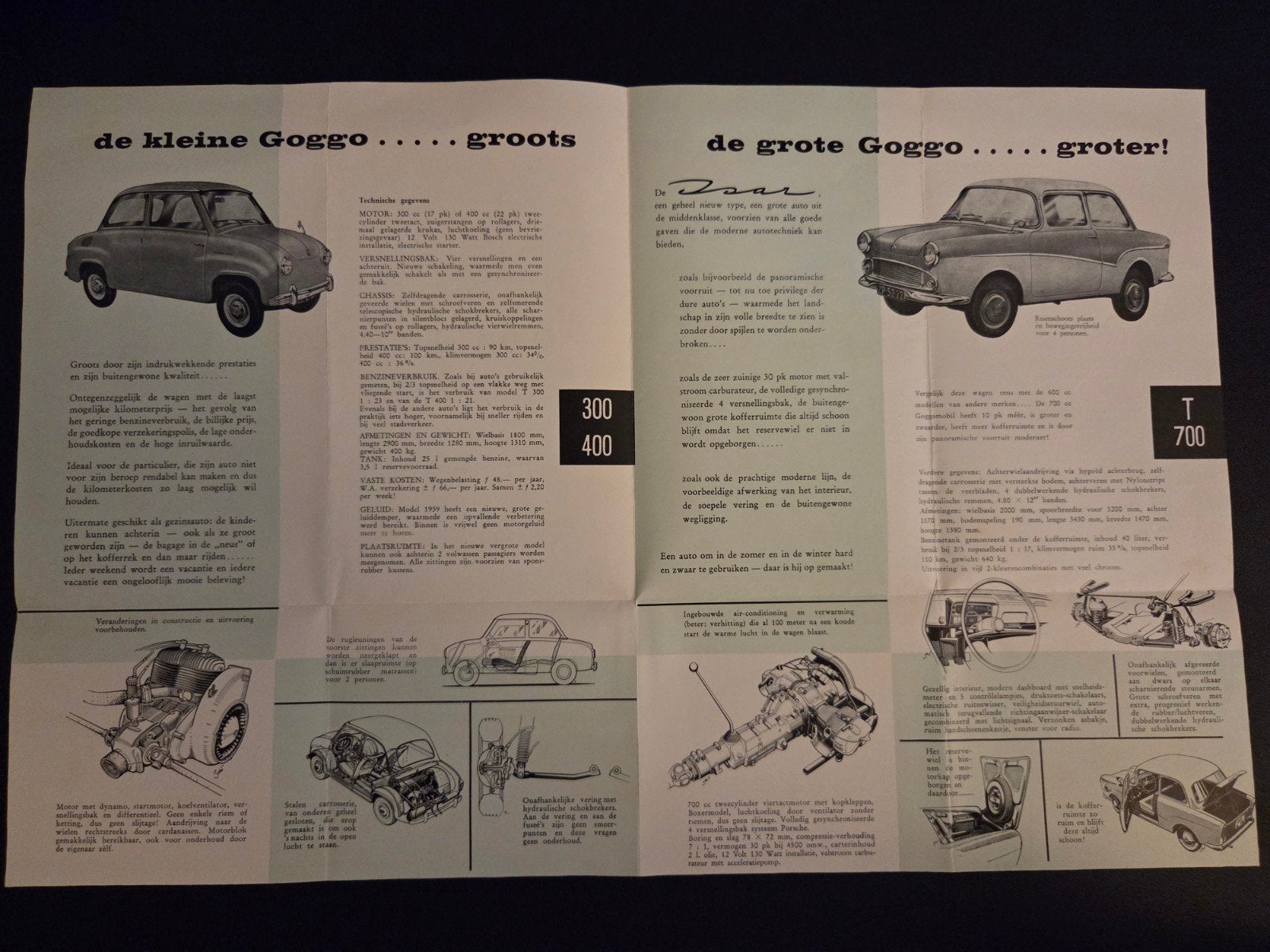 Brochure Goggomobil & Isar 1959, Ophalen of Verzenden, Zo goed als nieuw, Overige merken
