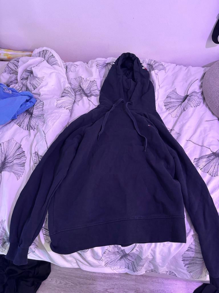 Tommy Hilfiger hoodie - Maat L, Kleding | Dames, Ophalen of Verzenden, Gedragen, Blauw