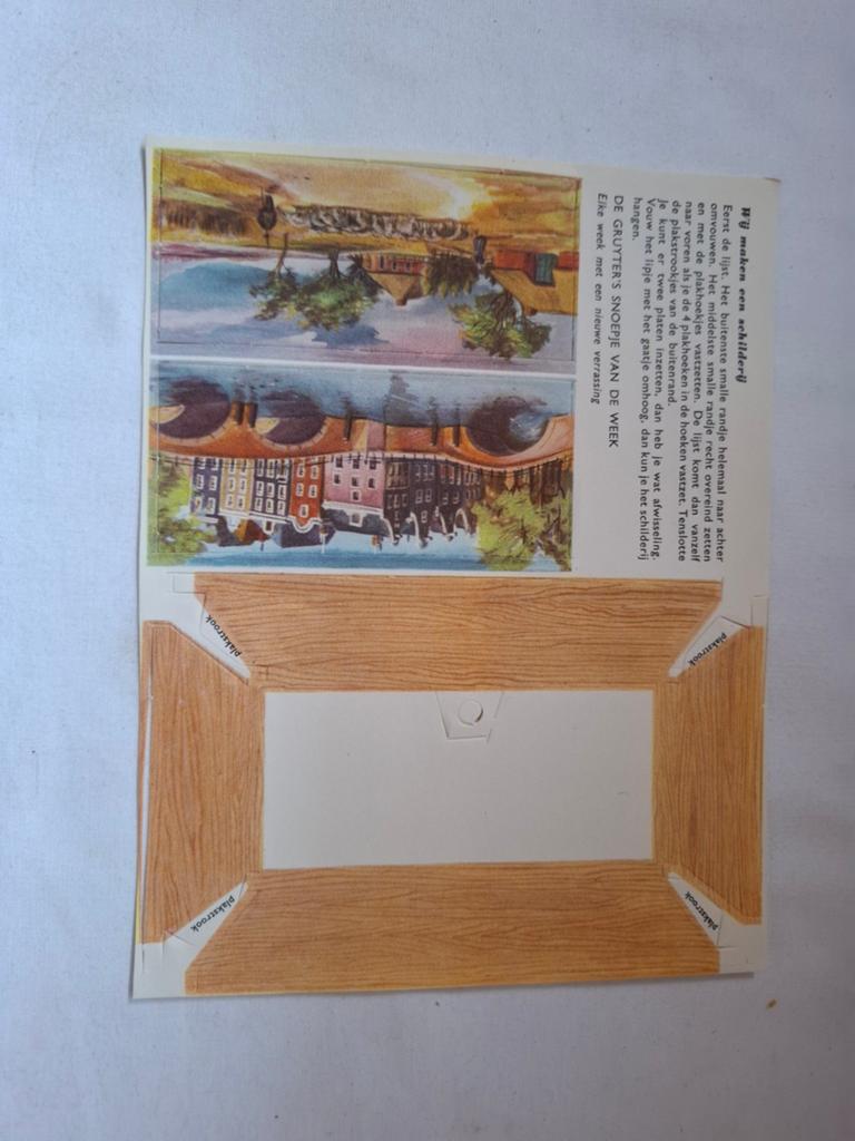 De Gruyter's snoepje van de week bouwplaat schilderij, Ophalen of Verzenden, Nieuw, Gebruiksvoorwerp