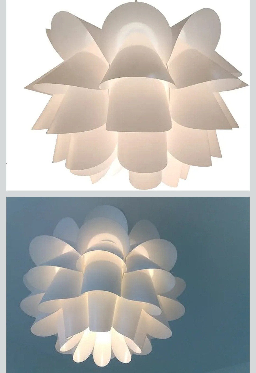 ikea knappa Witte Hanglamp - Bloem Design, Kunststof, Zo goed als nieuw, Modern, Bloem Design, E27 (groot)