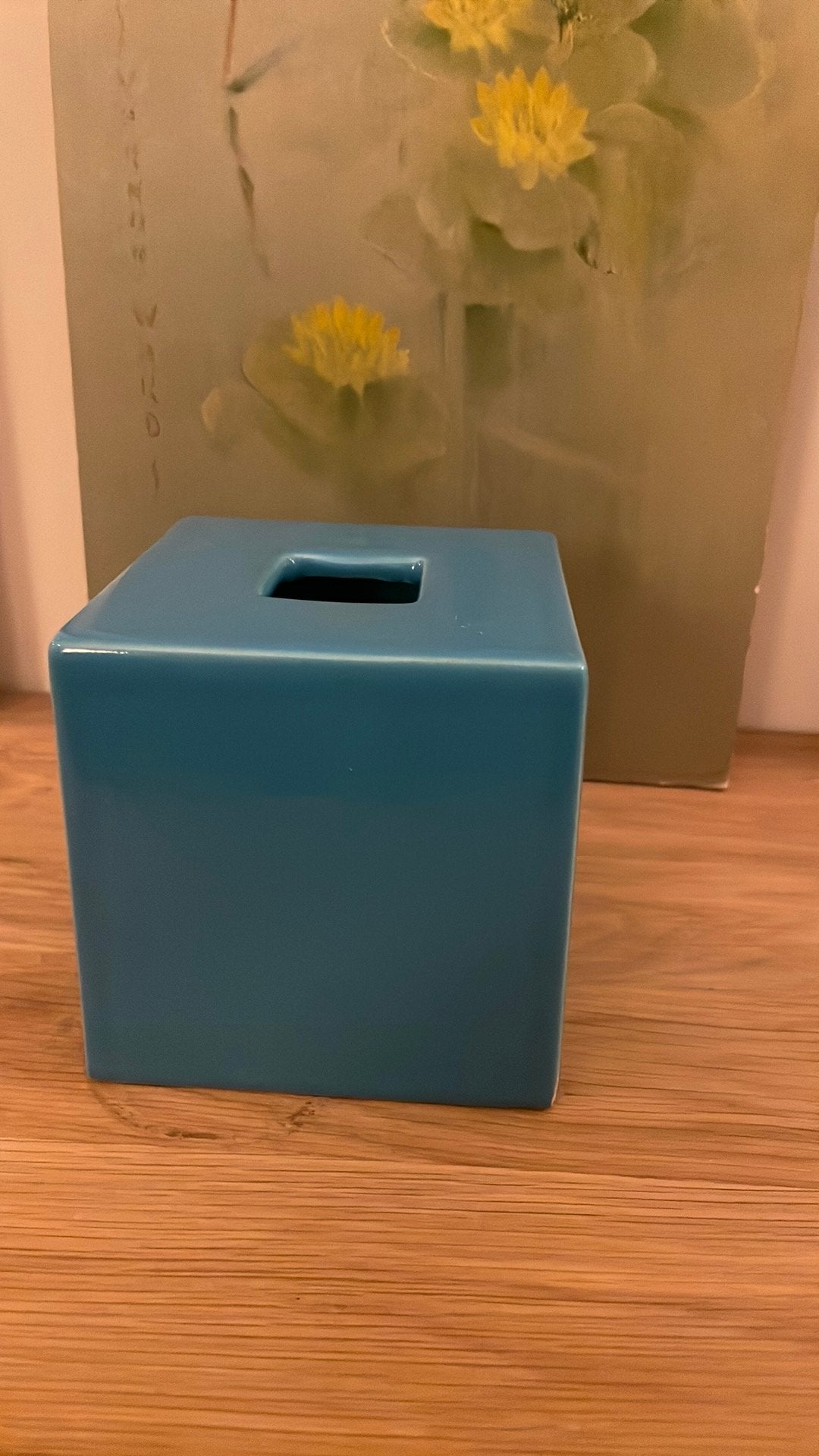 Vintage design tissuebox keramiek – Oecumene logo (Mobach?), Ophalen of Verzenden, Zo goed als nieuw, Minder dan 50 cm