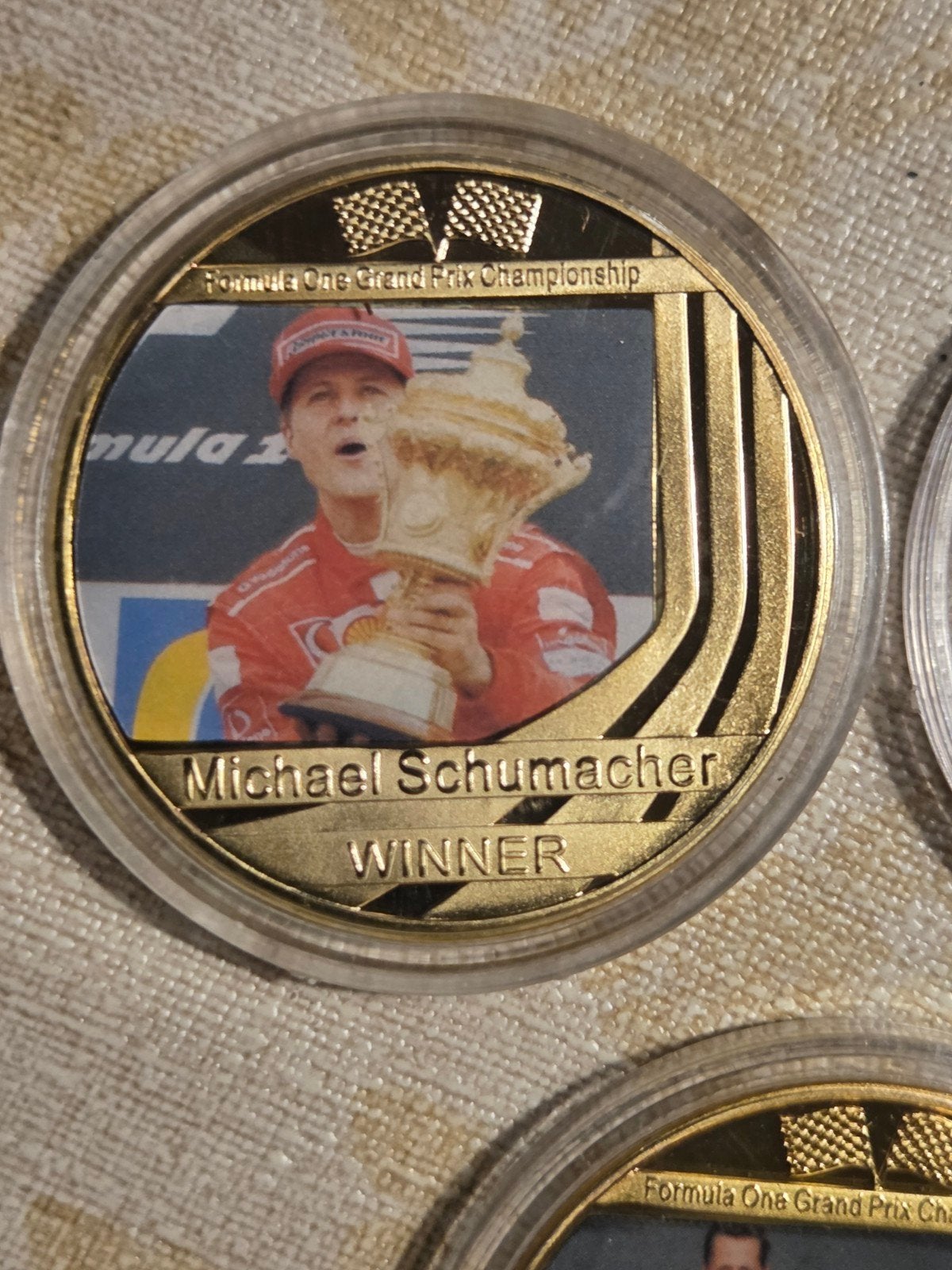 Michael Schumacher Formule 1 Herdenkingsmunten Set, Ophalen of Verzenden