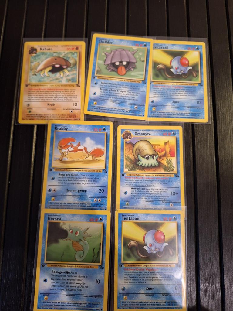 Pokémon Kaarten 1e Editie Fossil Nederlands, Ophalen of Verzenden, Gebruikt, Meerdere kaarten