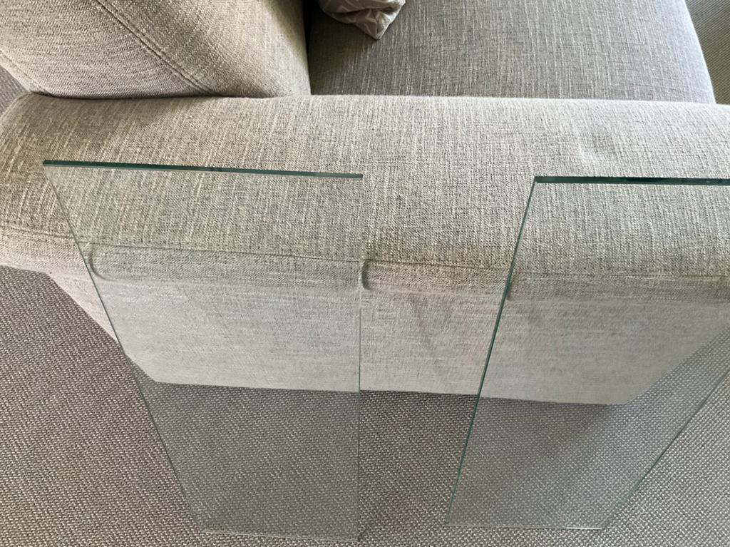 2 glasplaten voor aan de wand, gehard glas., Ophalen of Verzenden, Gebruikt