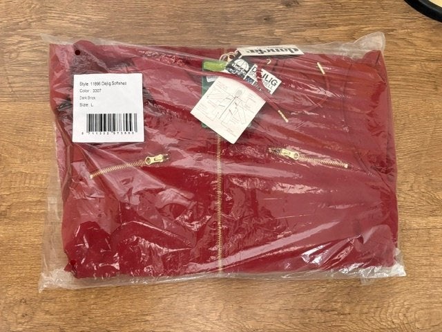 DANEFAE* new softshell regen/wind/ademende jas* brique mt L, Verzenden, Maat 42/44 (L), Nieuw, Rood