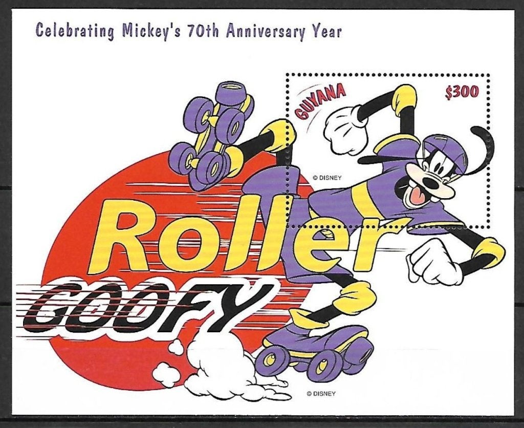 Guyana Goofy sport Walt Disney Mickey Donald MNH, Verzenden, Postfris, Oost-Azië