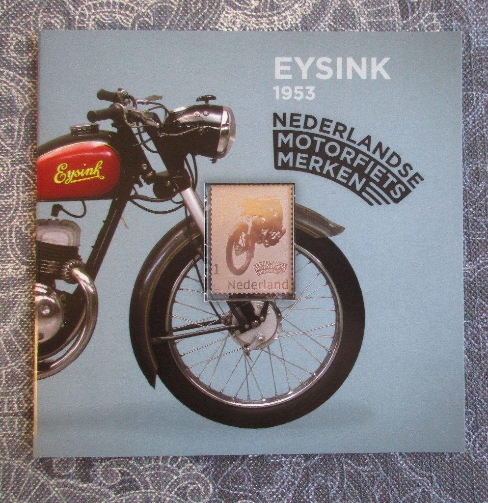 Postzegel met zilver – Ned. motorfietsmerken – Eysink 1953, Ophalen of Verzenden, Na 1940, Postfris