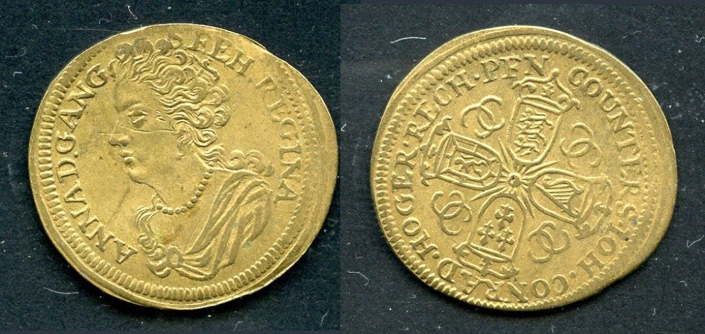 75211 REKENPENNING 18e EEUW - NUEREMBERG - QUEEN ANNE STUART, Verzenden, Overige materialen, Buitenland