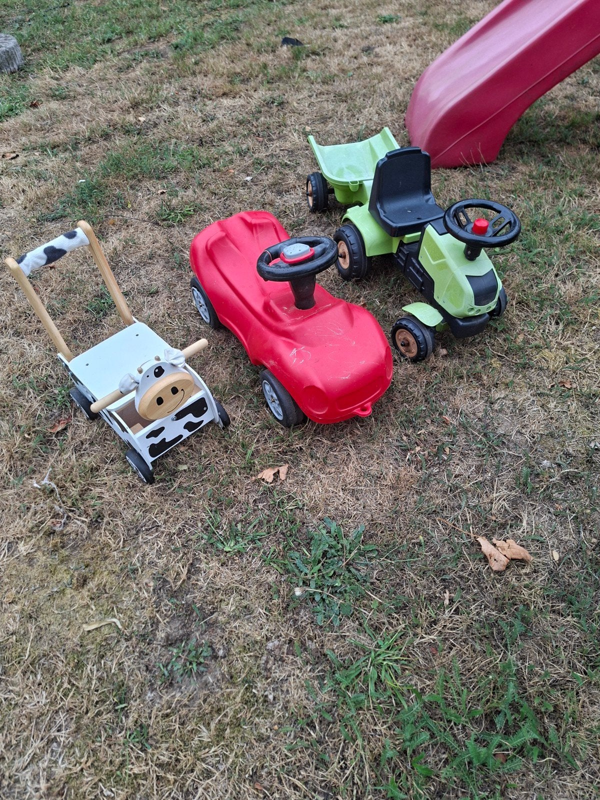 Loopwagen, loopauto en traptractor - Set van 3, Kinderen en Baby's, Speelgoed | Buiten | Voertuigen en Loopfietsen, Ophalen, Gebruikt