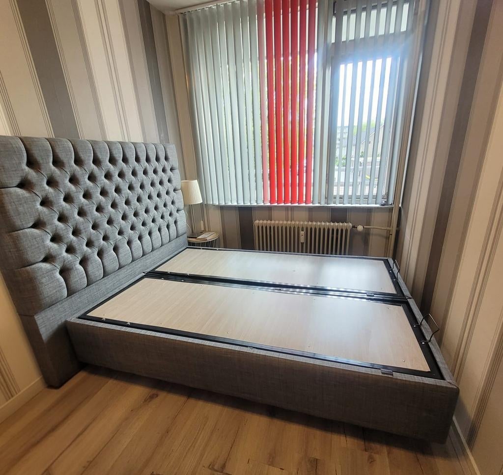 Tweepersoonsbed 140x200 cm met opbergruimte, Huis en Inrichting, Slaapkamer | Bedden, Ophalen, Gebruikt, Tweepersoons, 140 cm