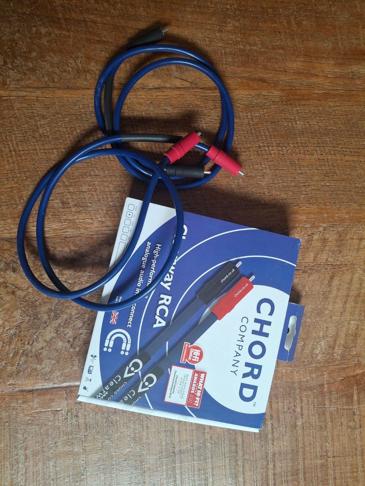 Chord Company Clearway RCA Interlinkkabel (1m), Ophalen of Verzenden, Zo goed als nieuw, Minder dan 2 meter, Interlink-kabel