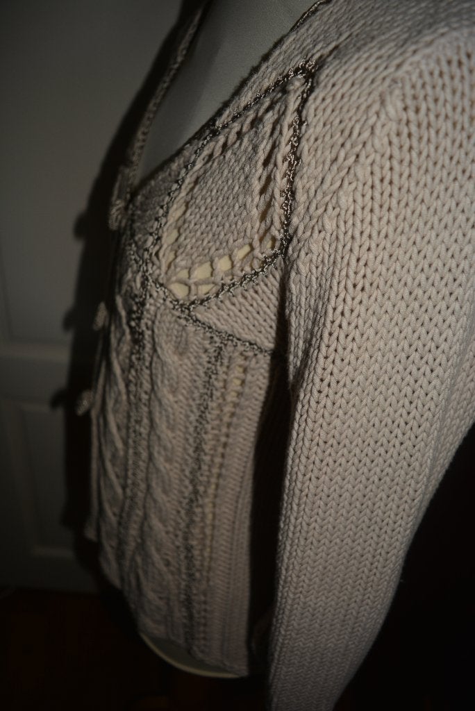 OUI Moments, mooi exclusief gebreid vest, maat 40, Maat 38/40 (M), Beige, Qui Moments, Ophalen of Verzenden