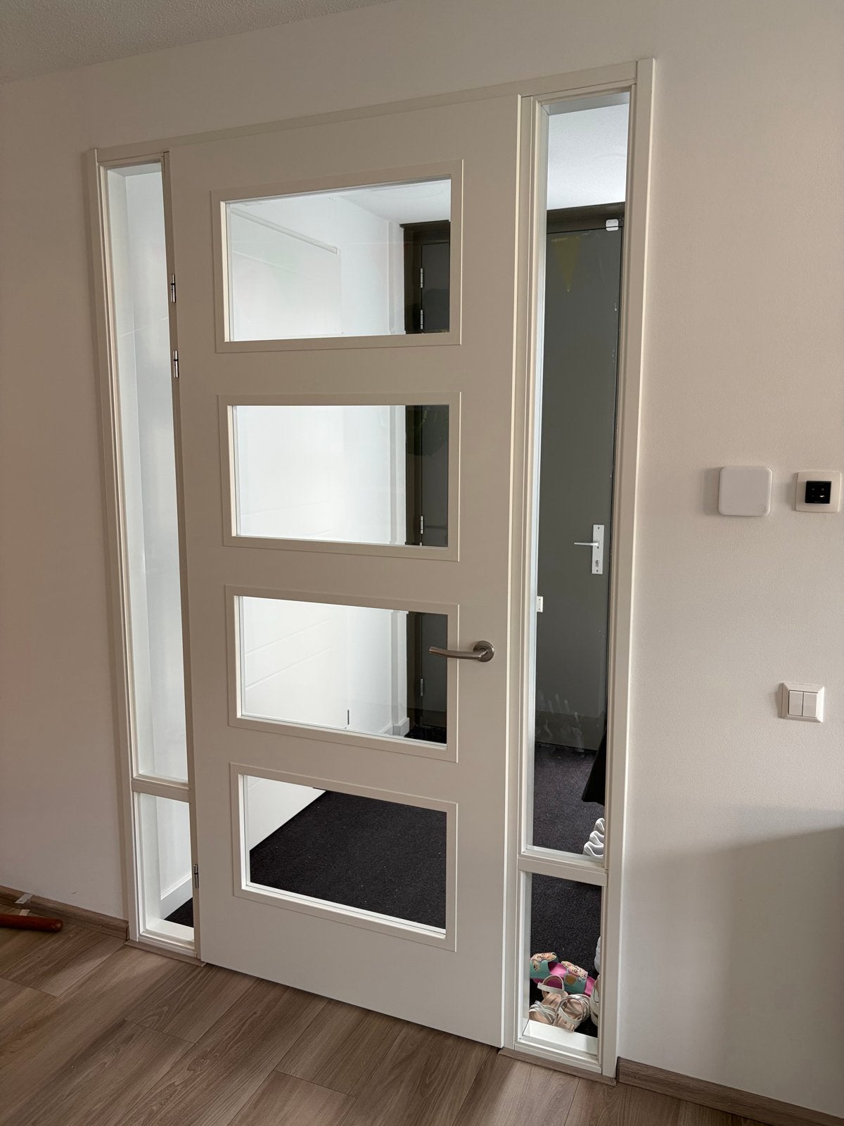 Teab: Berkvens opdek binnendeur met glas 231,5 * 93 links, Ophalen, 80 tot 100 cm, 215 cm of meer, Binnendeur