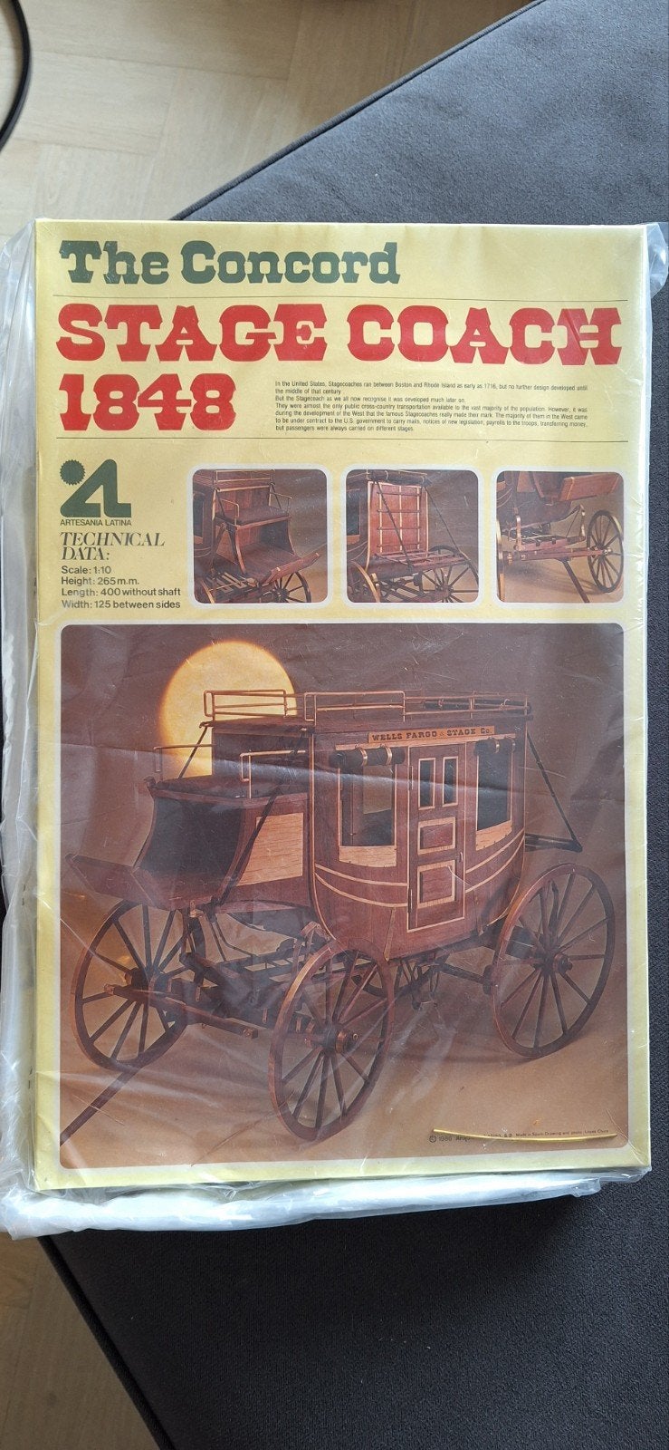 Artesania Latina Wells Fargo Postkoets 1848 - Schaal 1:10, Overige merken, Nieuw, Ophalen of Verzenden, Groter dan 1:32