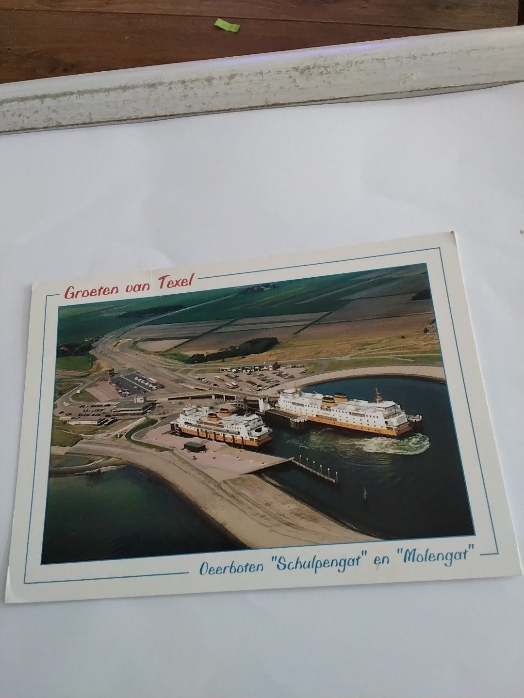 Ansichtkaart Texel: Veerboten Schulpengat en Molengat, Ophalen of Verzenden, 1980 tot heden, Gelopen, Waddeneilanden