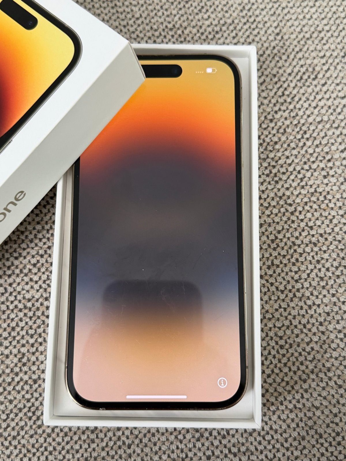 iPhone 14 Pro - 76% batterij, krassen, incl. doosje, Telecommunicatie, Mobiele telefoons | Apple iPhone, Verzenden, Gebruikt, IPhone 14 Pro