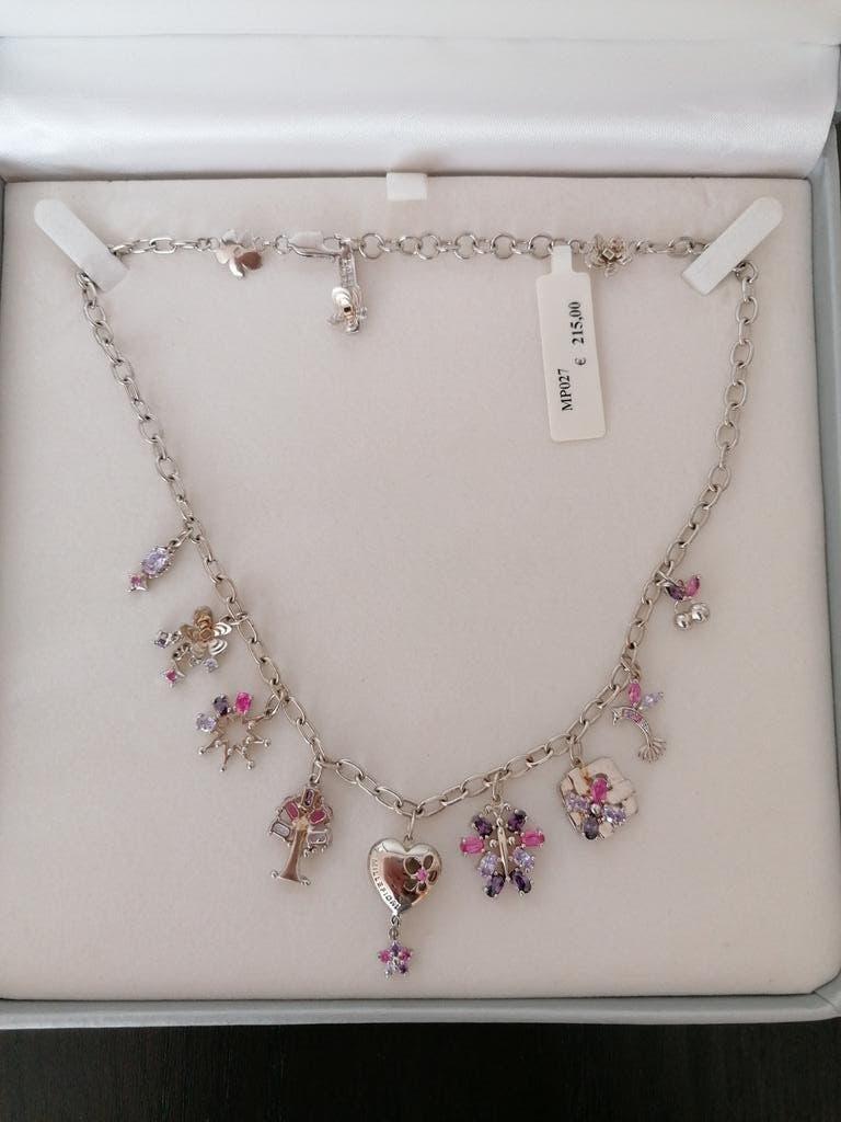 Collier Milefiori NIEUW, Nieuw, Ophalen of Verzenden, Verstelbaar, Zilver