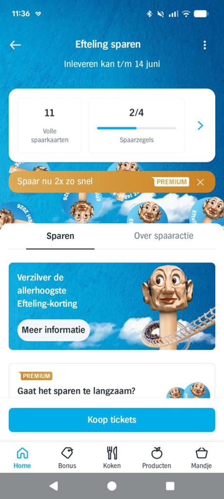 Efteling spaarkaarten en spaarzegels, Ophalen