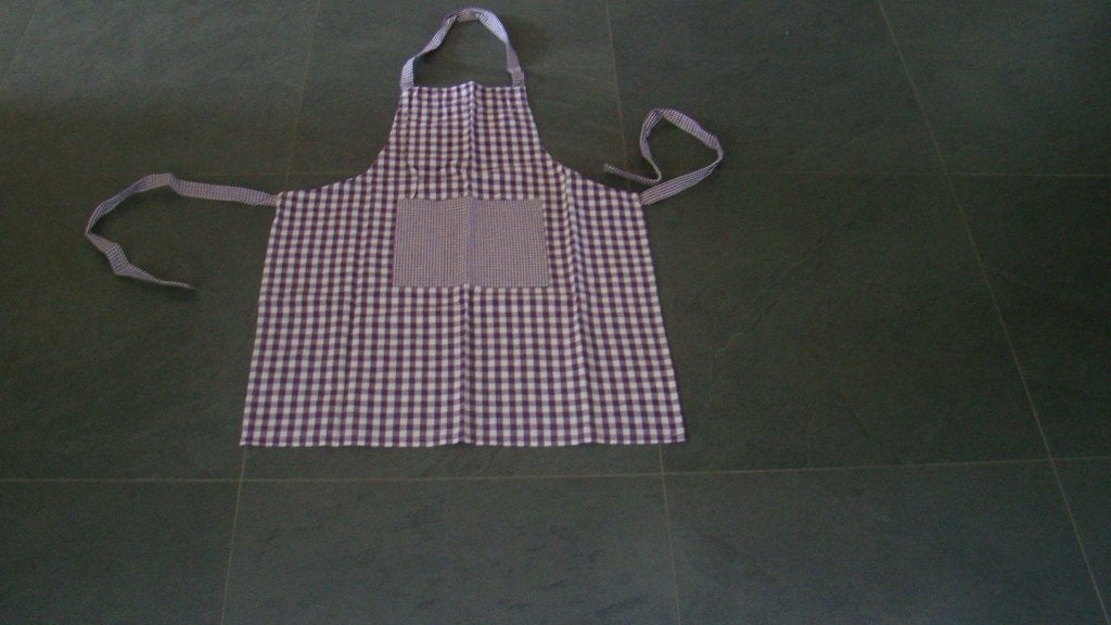 Nieuw paars/witte schort, Ophalen of Verzenden, Nieuw, Paars, Schort