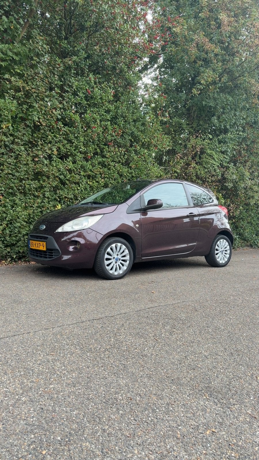 Ford ka 1.2 benzine/lange apk/airco ijskoud, Auto's, Voorwielaandrijving, 54 pk, Bruin, 4 stoelen