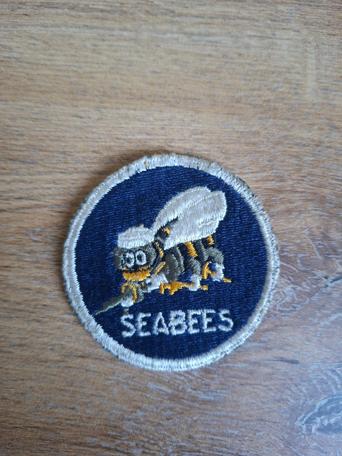WW2 US Seabees patch, Verzamelen, Ophalen of Verzenden, Amerika, Embleem of Badge