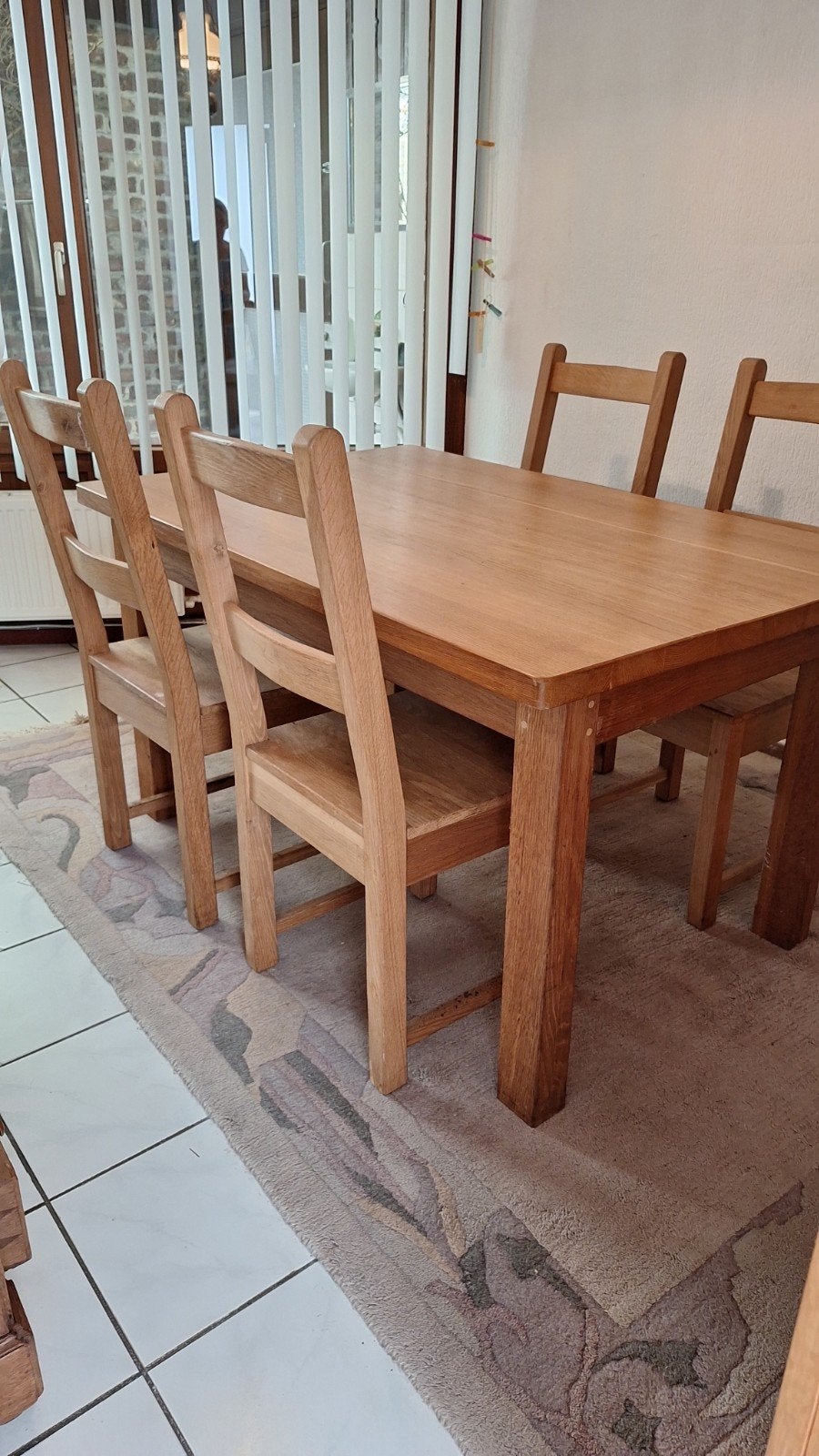 Eethoek, eiken., Ophalen, Gebruikt, 4 tot 6 stoelen
