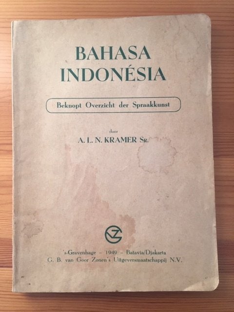 Bahasa Indonésia (beknopt overzicht der spraakkunst)., Boeken, Verzenden, Azië, Gelezen, A.L.N. Kramer Sr.